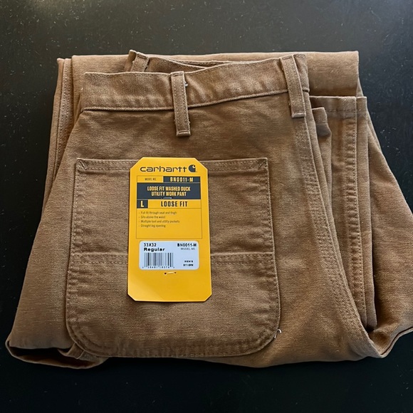 Carhartt loose fit washed duck utility work pant. Model BN0011-M. New with tags - Picture 1 of 2
